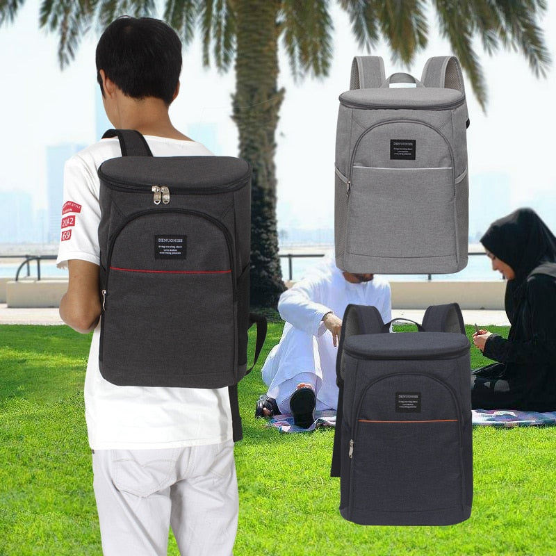 DENUONISS Large Capacity Men Backpack For Picnic Waterproof Food Backpack With Bottle Opener Thermal Backpack Cooler bag