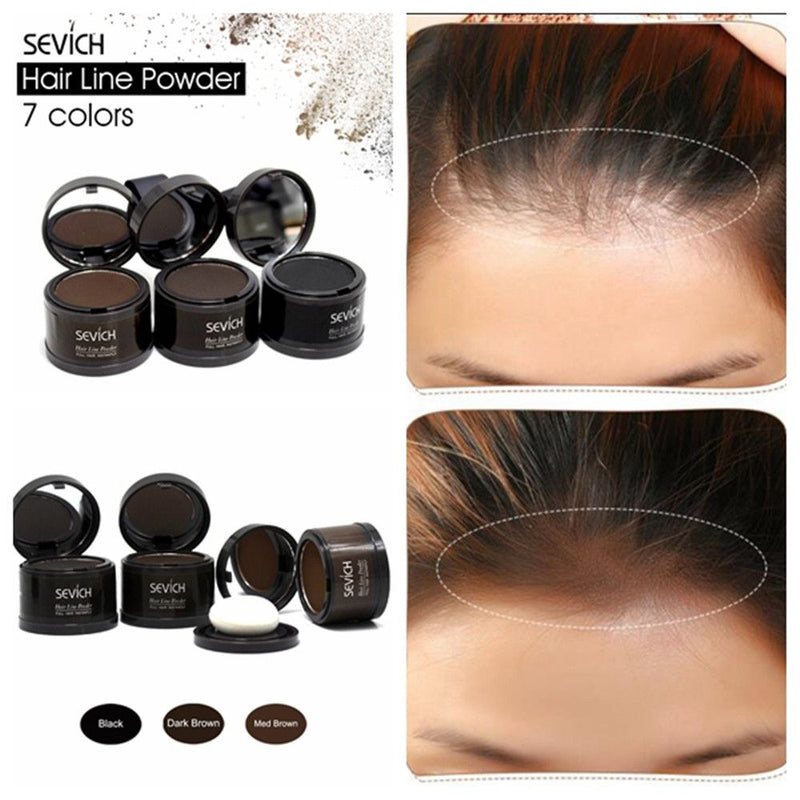 1PC Hairline Repair Filling Powder With Puff Sevich Fluffy Thin Powder Pang Line Shadow Powder Forehead Hair Makeup Concealer