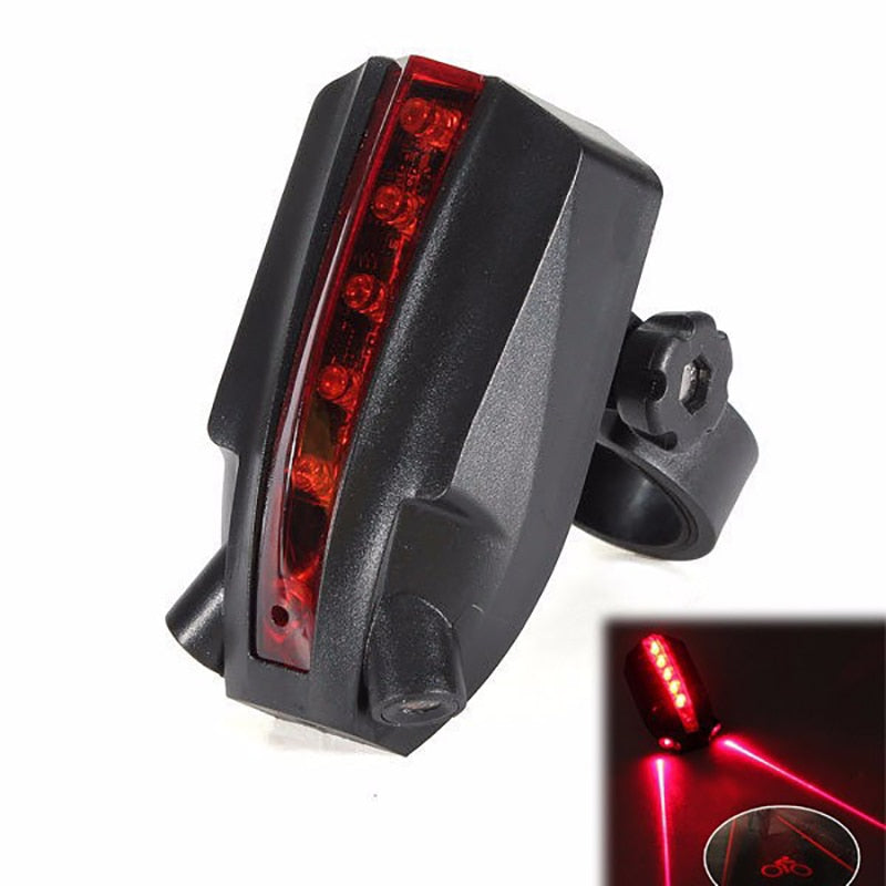 Laser and LED Rear Bike Bicycle Tail Light Beam Safety Warning Red Lamp Cycling Light Luz Bicicleta Luces Bicycle Accessories