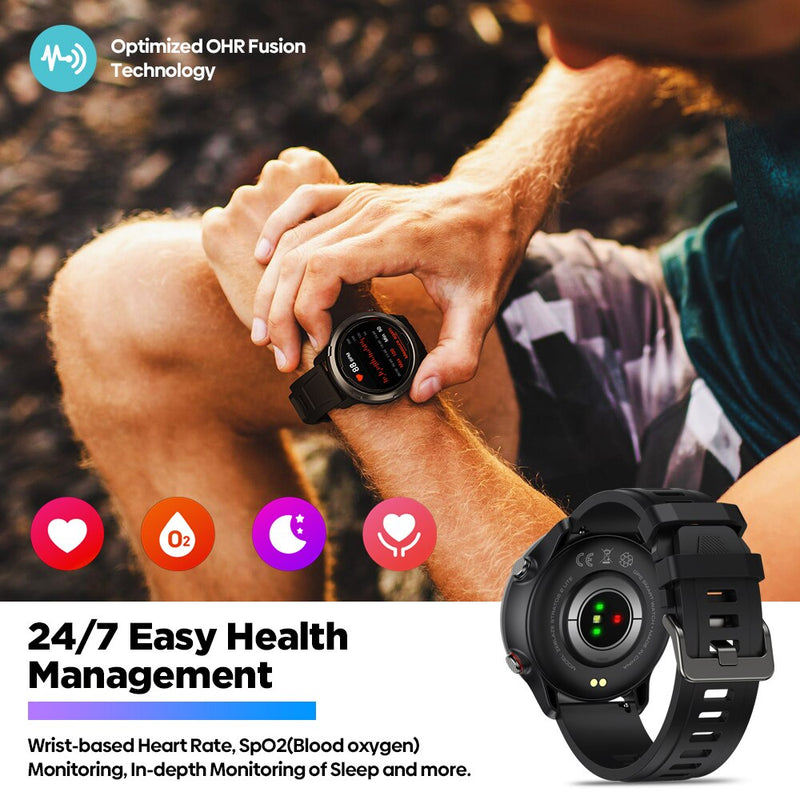 Zeblaze Stratos 2 Lite Outdoor GPS Smart Watch Built in GPS Multiple Sport Modes Compass 24H Health Tracking 5 ATM Watch
